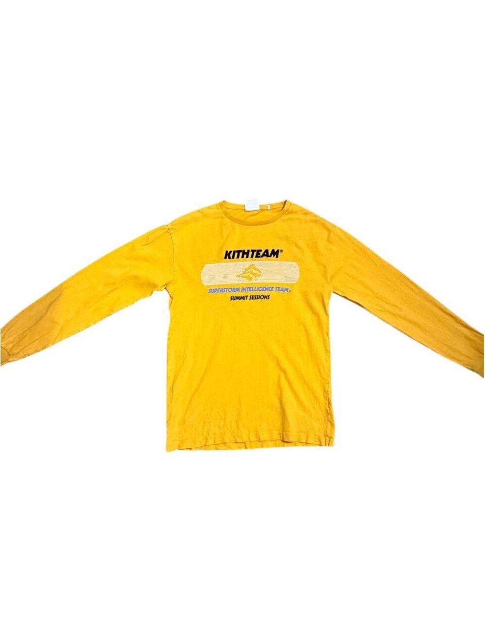 Kith Team Summit Sessions Long Sleeve Tee Gold Sz Small